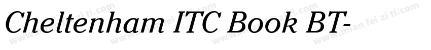 Cheltenham ITC Book BT字体转换